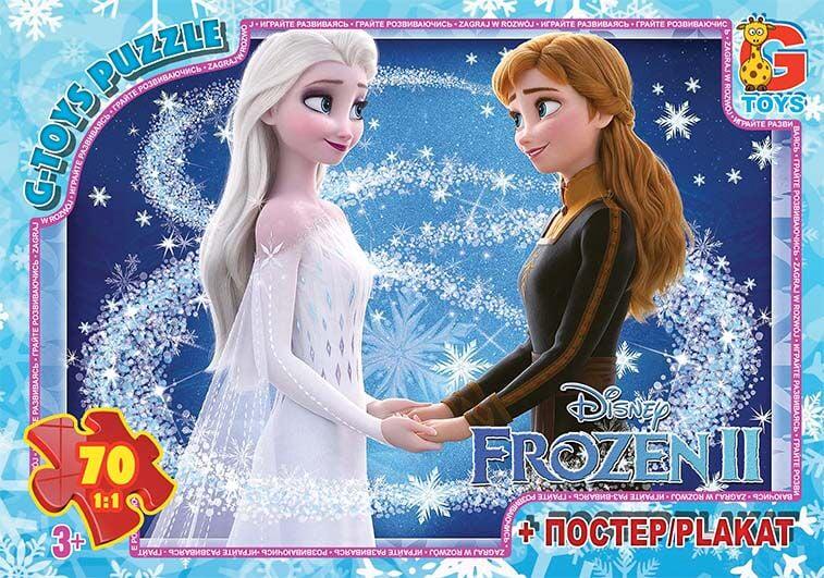 Пазл G Toys Frozen 70 элементов с постером в коробке (111648)