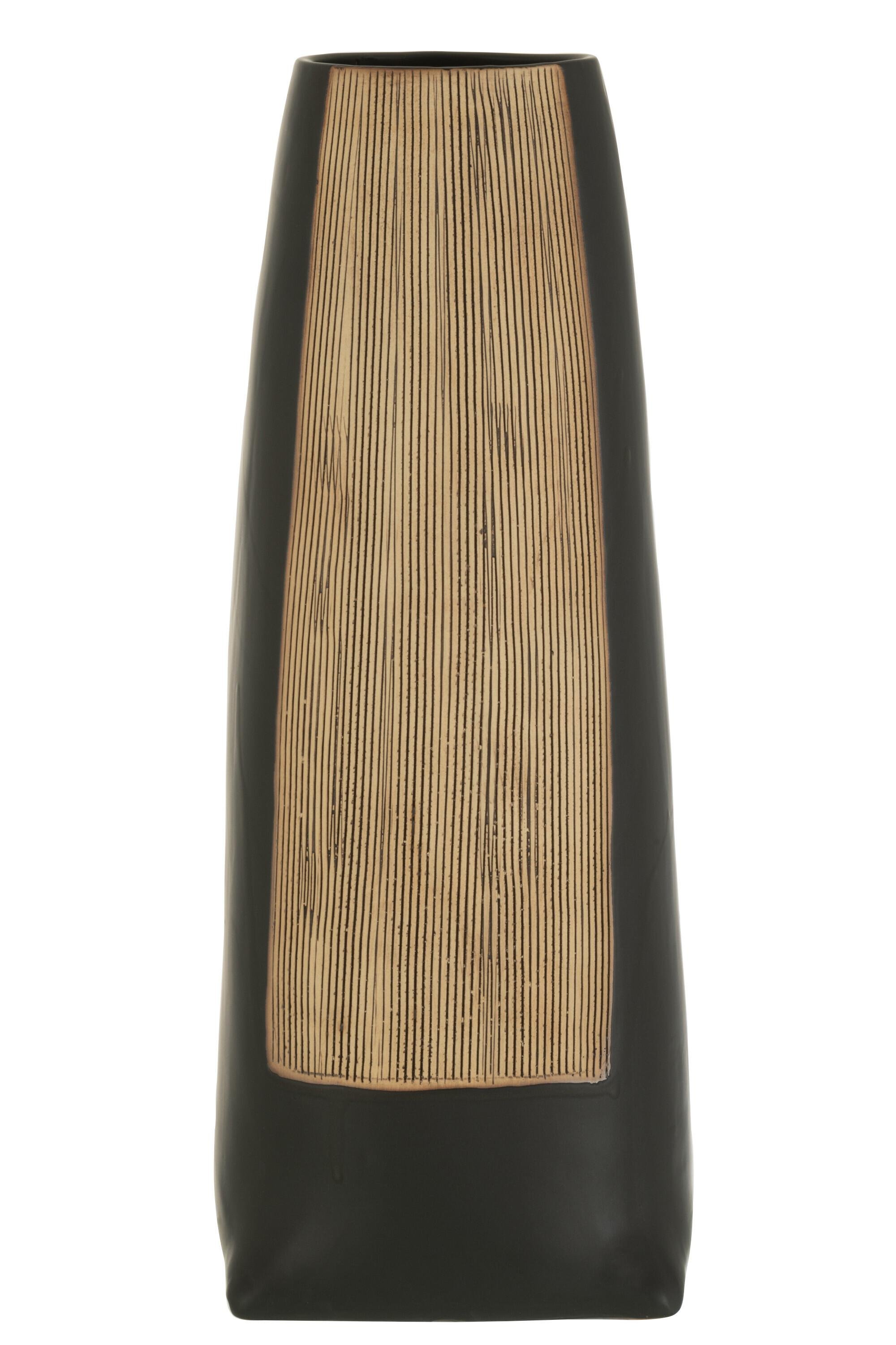 Ваза J-LINE керамическая высота 40 см Черный