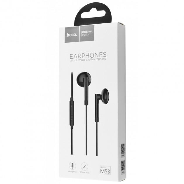 Навушники Hoco M53 Exquisite sound wired earphones з мікрофоном Black - фото 2