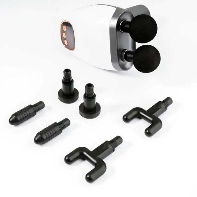 Електромасажер ручний Massage Gun Maxtop MP-921 акумуляторний 25W White/Grey (254d6e72) - фото 5