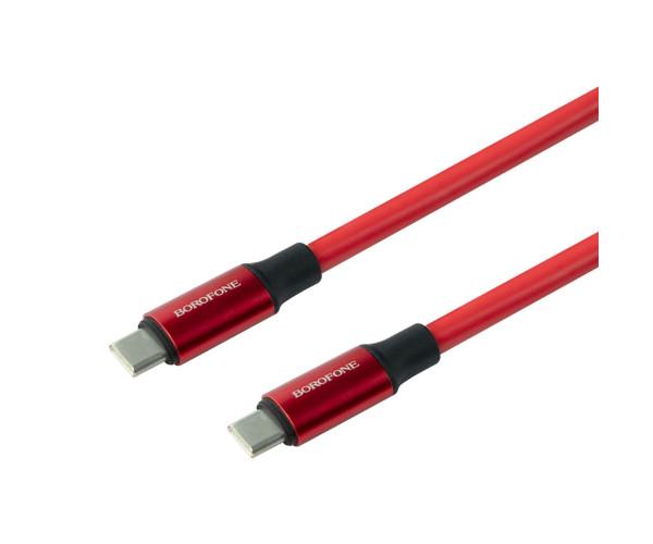 Кабель USB Borofone BX82 Type-C to Type-C 60W 3A Red Кабель USB Borofone BX82 Type-C to Type-C 60W 3A Red