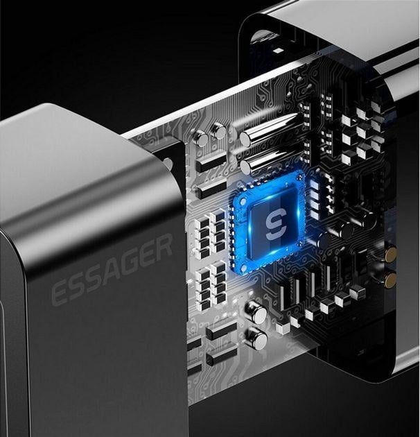 Зарядное устройство Essager Pinchen 33W USB A/Type-C EU Черный (ESS207) - фото 2 Зарядное устройство Essager Pinchen 33W USB A/Type-C EU Черный (ESS207) - фото 2