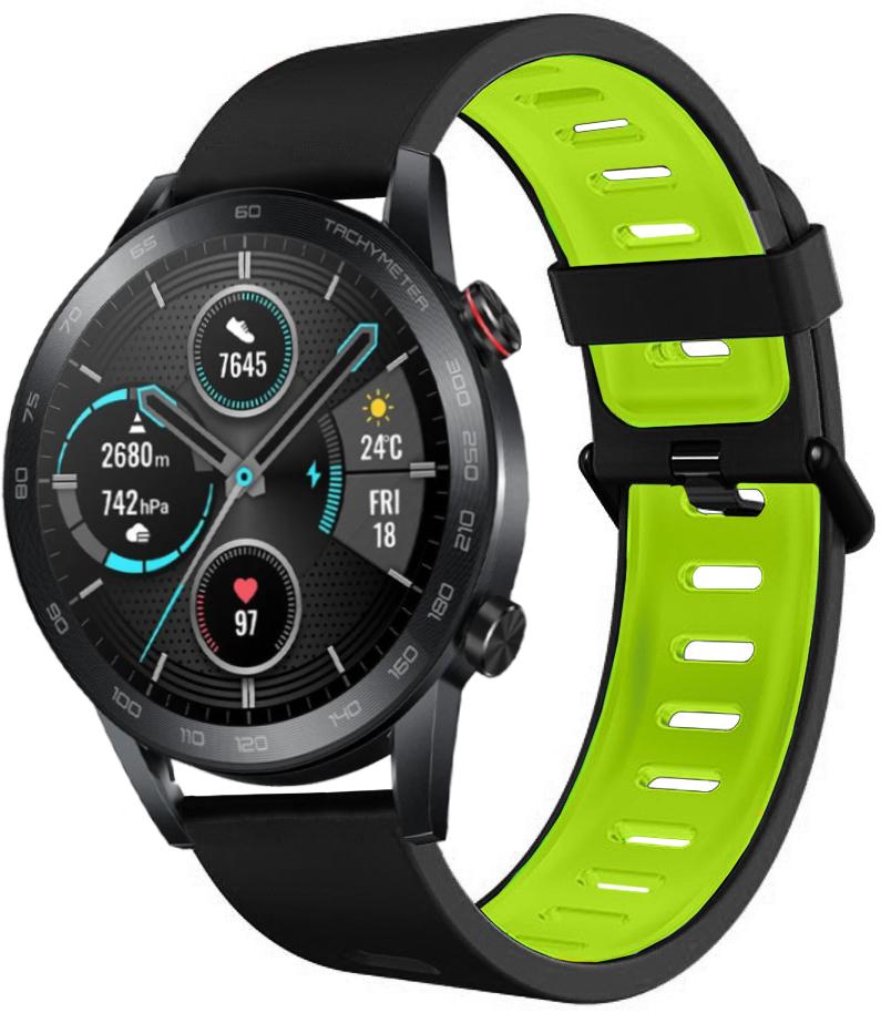 Ремешок Traf для Honor Magic Watch 2 46 мм Black/Green (20453) - фото 1 Ремешок Traf для Honor Magic Watch 2 46 мм Black/Green (20453) - фото 1
