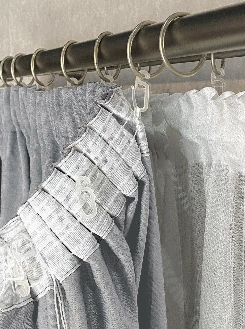 Комплект штор Diamond мікровелюр 200х280 см 2 шт. Сірий - фото 2 Комплект штор Diamond мікровелюр 200х280 см 2 шт. Сірий - фото 2