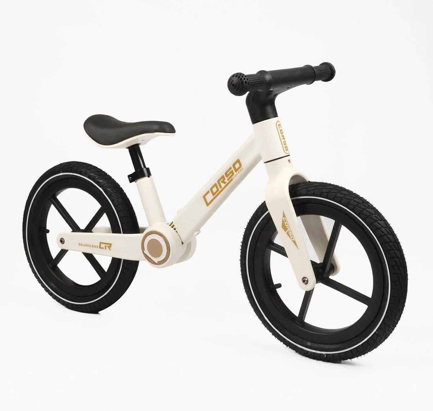 Беговел Corso нейлоновая вилка надувные колеса 14" Белый (G-50409)