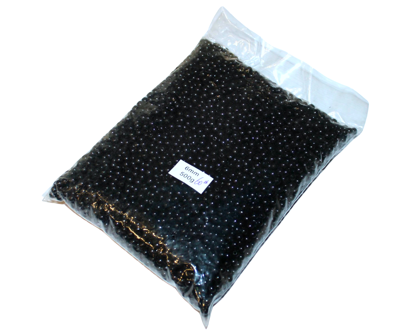 Бусины пластмассовые 500 г 6 мм Черный