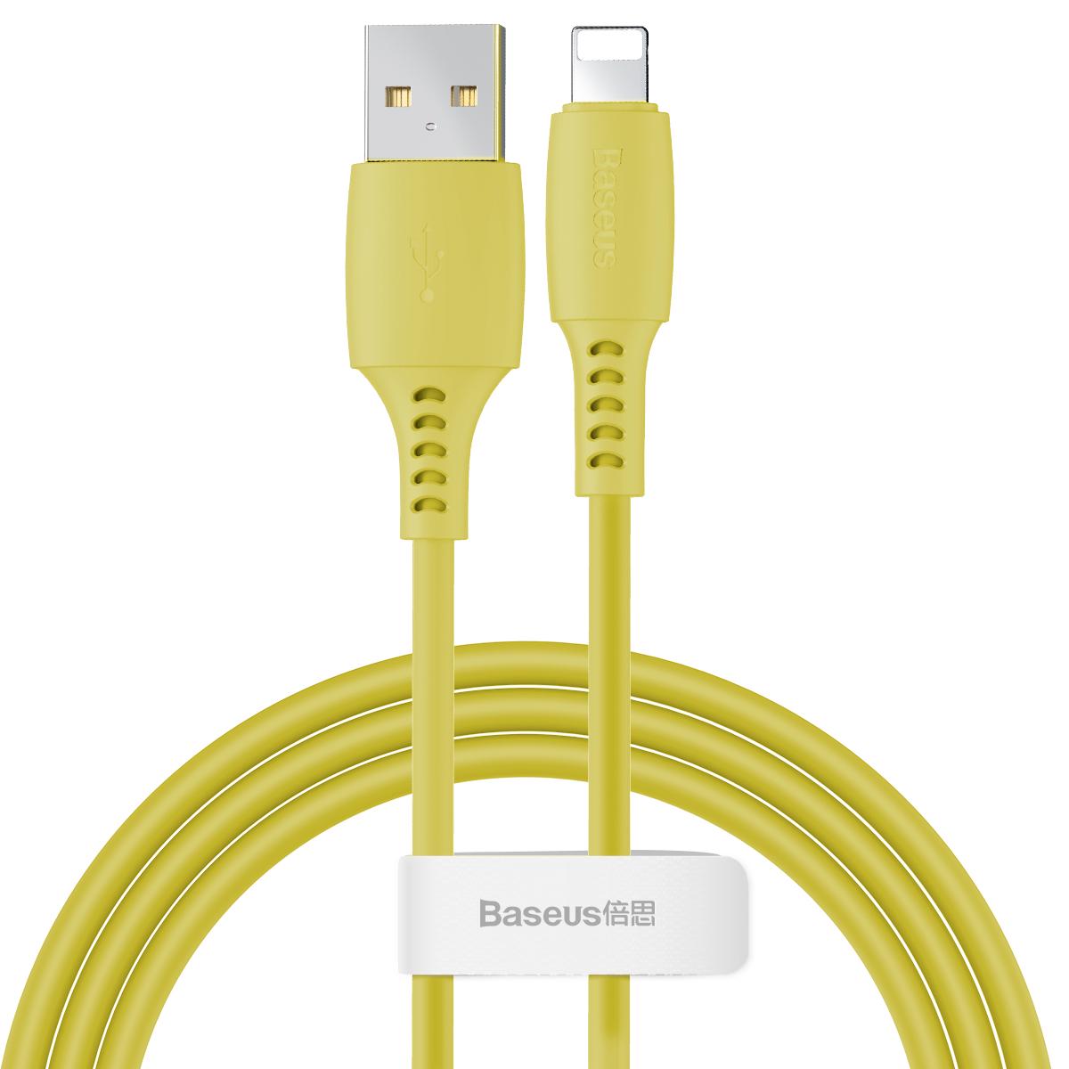 Кабель Baseus Colorful USB 2.0 to Lightning 2.4 A 1,2 м Жовтий (CALDC-0Y)