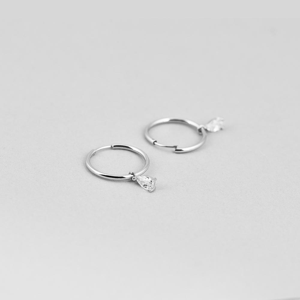 Серебряные серьги Minimal Изящная манера (5717)
