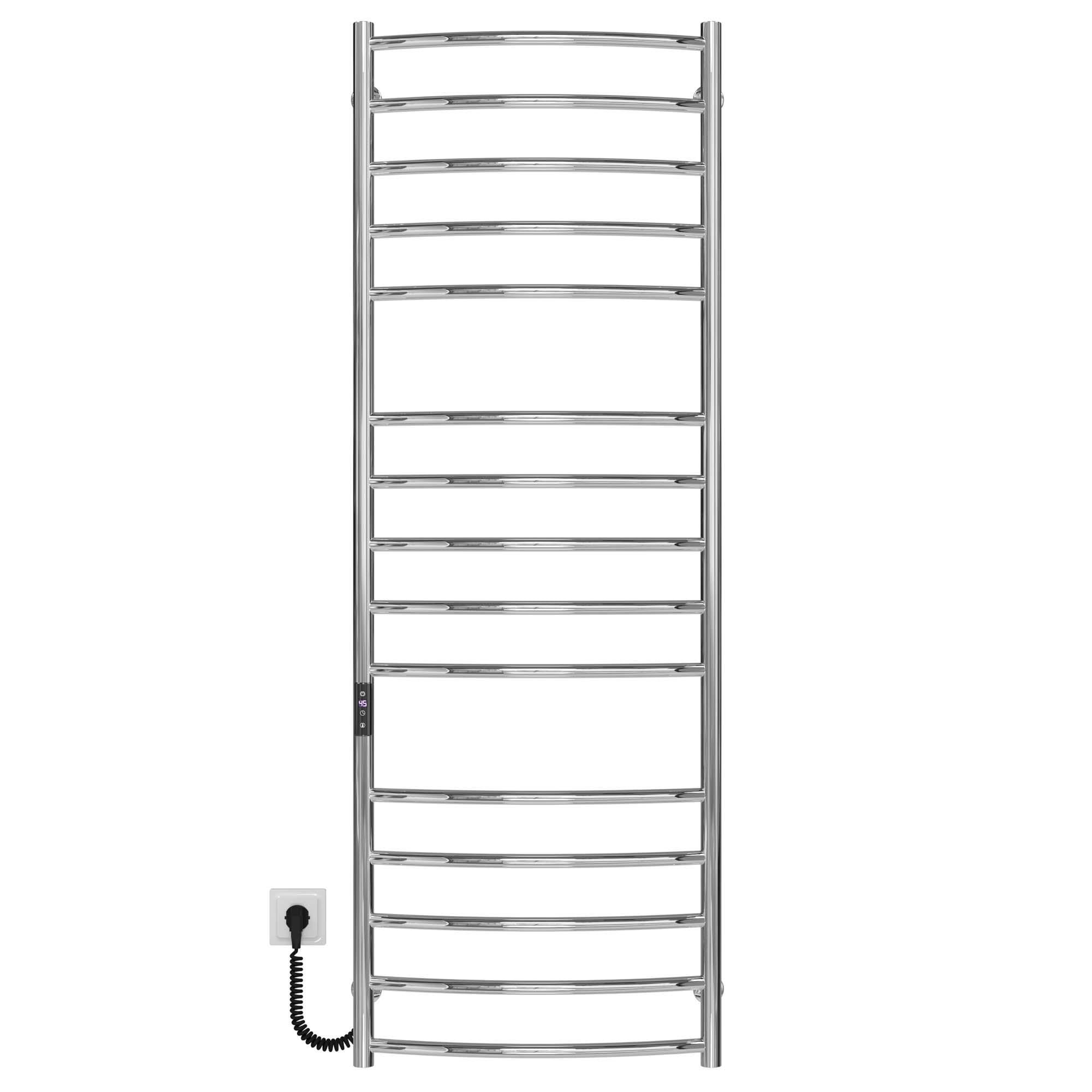 Полотенцесушитель электрический Deffi Классик Элит П15 JD03 левое подключение нержавеющая сталь 600х1500 мм Хром (C.KE.150.60.15.E.C.L.1)