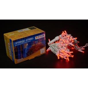 Гірлянда зовнішня Delux String 100 LED IP44 EN нитка 20 flash 2x5 м Червоний/Білий (90012972) - фото 4