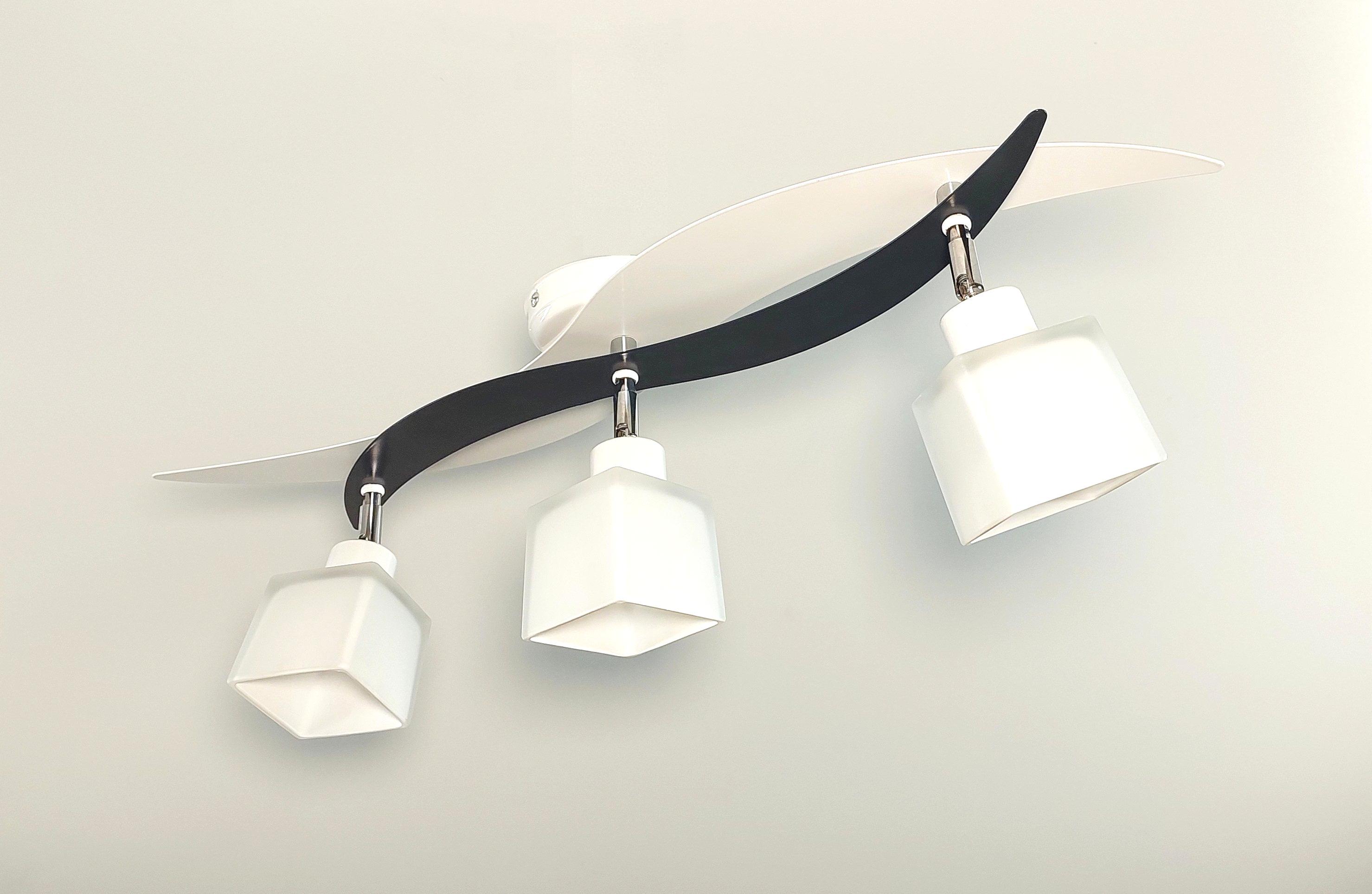 Люстра стельова 8008/3 на три поворотних плафона металева Білий/Сірий - фото 2 Люстра стельова 8008/3 на три поворотних плафона металева Білий/Сірий - фото 2