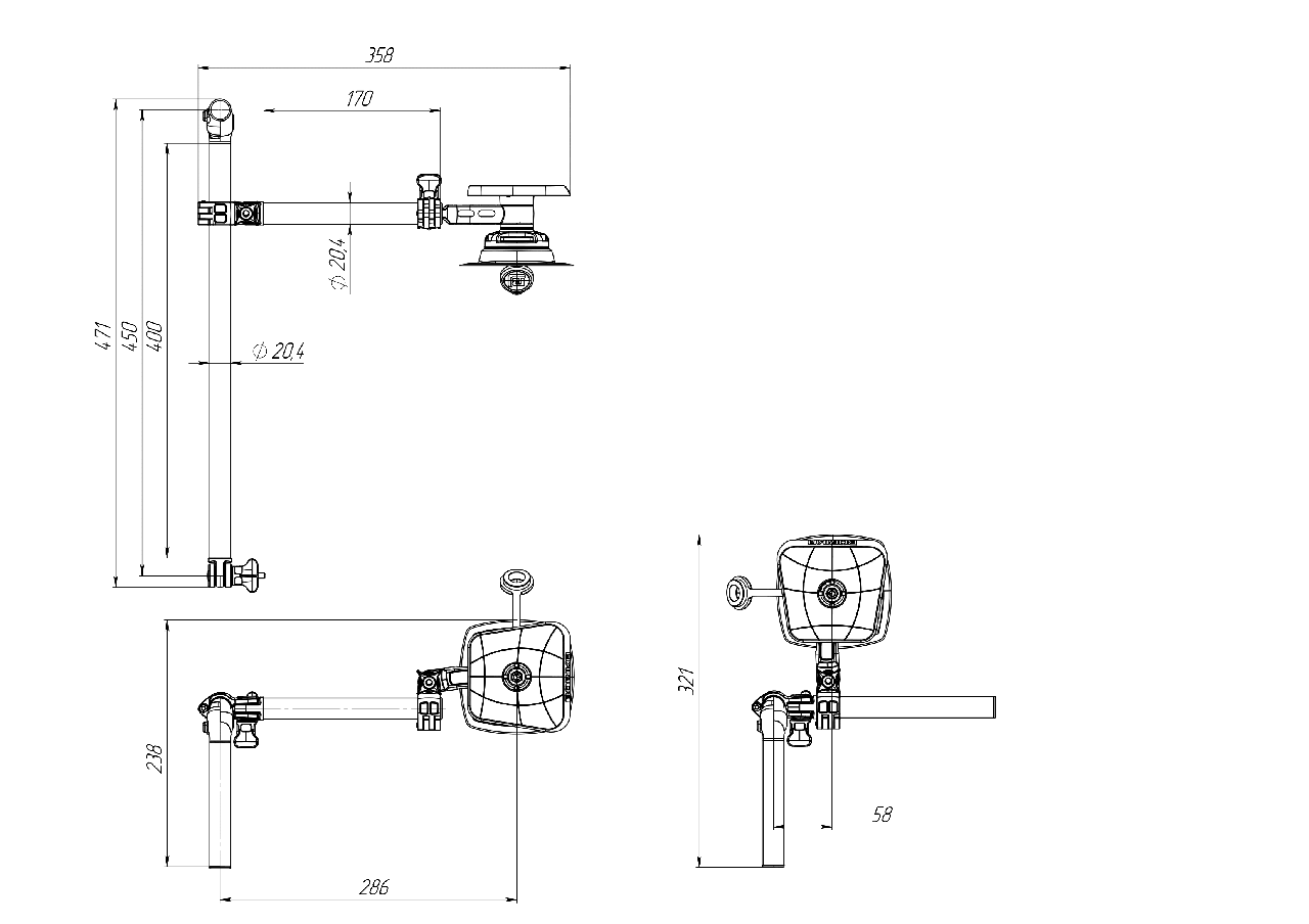 Комплект монтажа эхолота Borika FASTen FTp601 для монитора до 7" с монтажной системой FMp224 Черный (01.04.034.01.06) - фото 2 Комплект монтажа эхолота Borika FASTen FTp601 для монитора до 7" с монтажной системой FMp224 Черный (01.04.034.01.06) - фото 2
