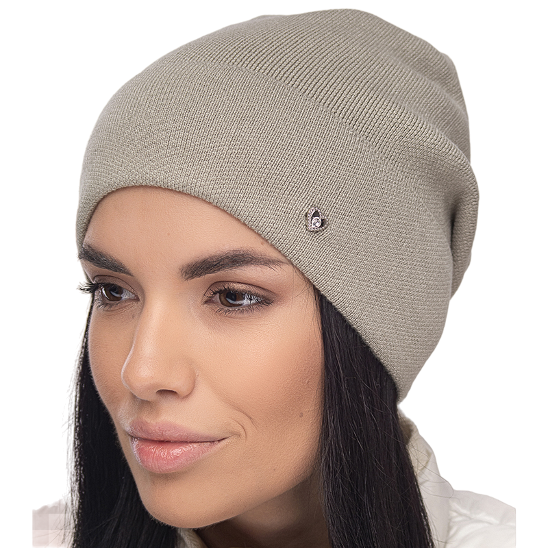 Шапка женская шерстяная Leks Тикса one size Светлая фисташка