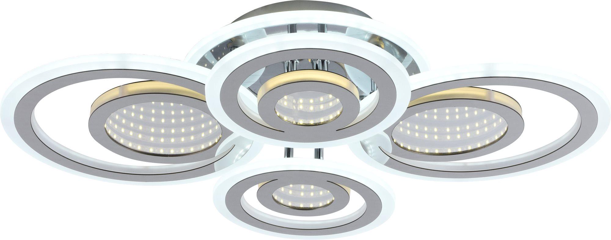 Люстра светодиодная Sirius LI8889/2+2 CR BL+YL 104 W 44 W акриловая (000036733)