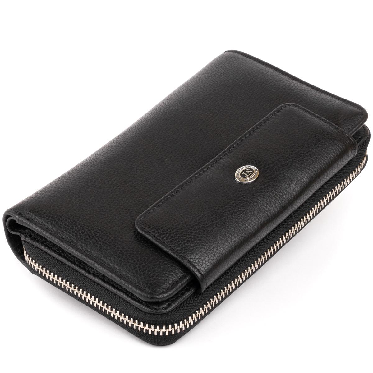 Гаманець ST Leather 19339 шкіра Чорний