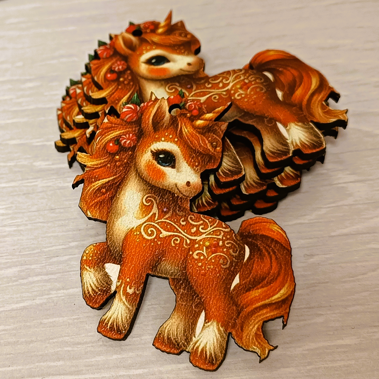 Игрушка-декор на елку Luxyart Лошадка 6х7 см (DN-879) - фото 2 Игрушка-декор на елку Luxyart Лошадка 6х7 см (DN-879) - фото 2