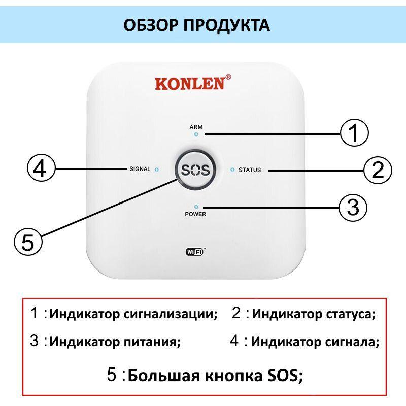 Сигналізація KONLEN TUYA MAXI GSM WiFi (100617) - фото 2