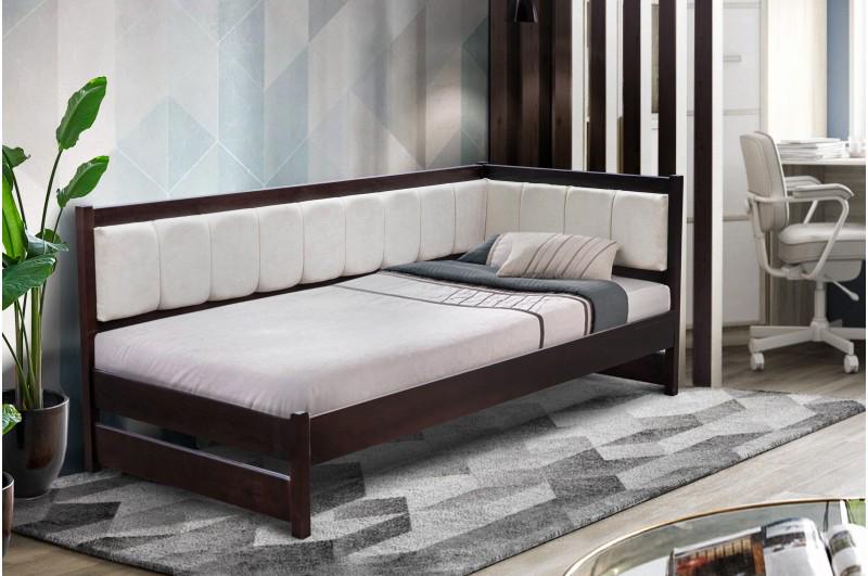 Кровать Лили Ламели 900х2000 мм Угол-Г Орех темный сосна (А0057262) - фото 4 Кровать Лили Ламели 900х2000 мм Угол-Г Орех темный сосна (А0057262) - фото 4