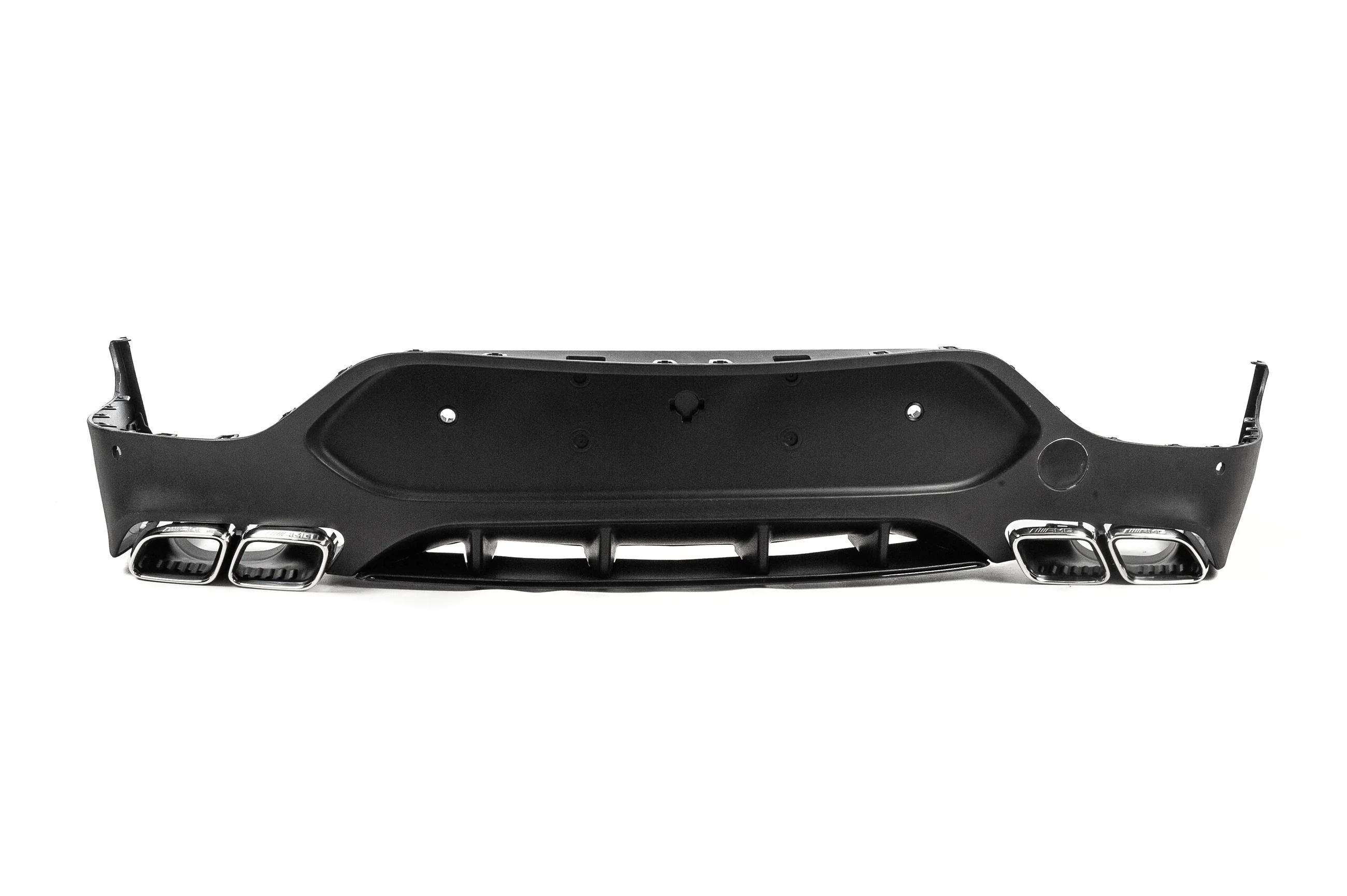 Диффузор задний с насадками Silver дизайн AMG63 Cixtai для Mercedes GLC coupe C253 abs-пластик Черный (151132)