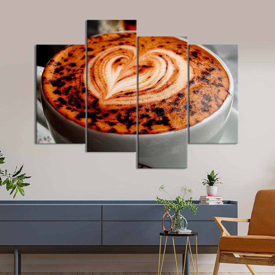 Настенний декор Дизайнерский кофе с сердечком 89x56 см (A328-4)