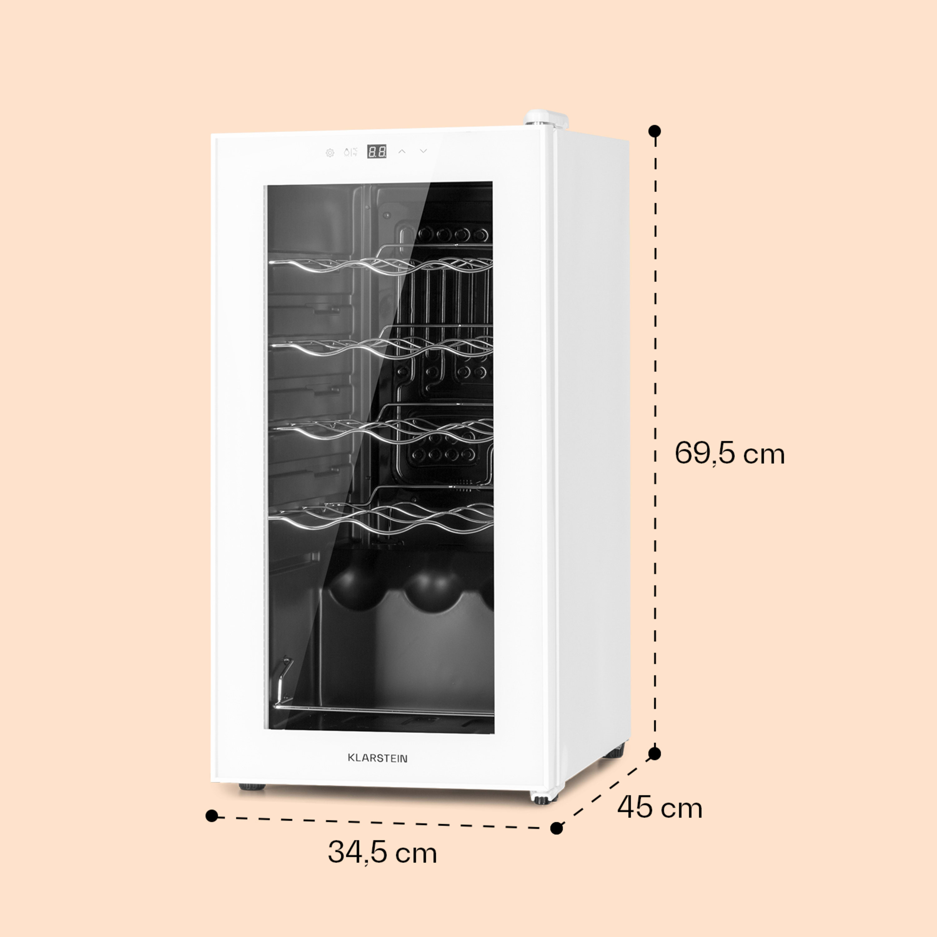Винный холодильник KLARSTEIN Shiraz 15 Slim Uno от 5 до 18 °C (10045889) - фото 5 Винный холодильник KLARSTEIN Shiraz 15 Slim Uno от 5 до 18 °C (10045889) - фото 5