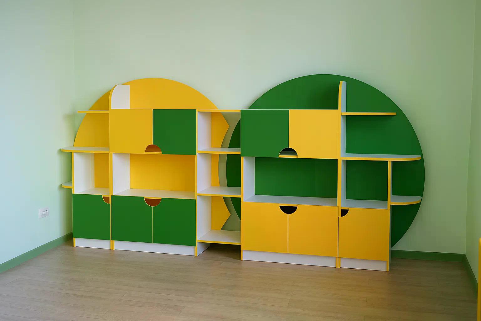 Детская стенка для игрушек Сфера Yellow/Green