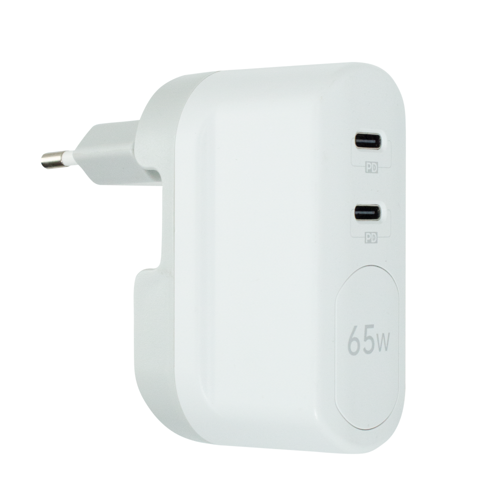 Зарядное устройство Budi 65 W Dual USB-C PD GaN Wall Charger