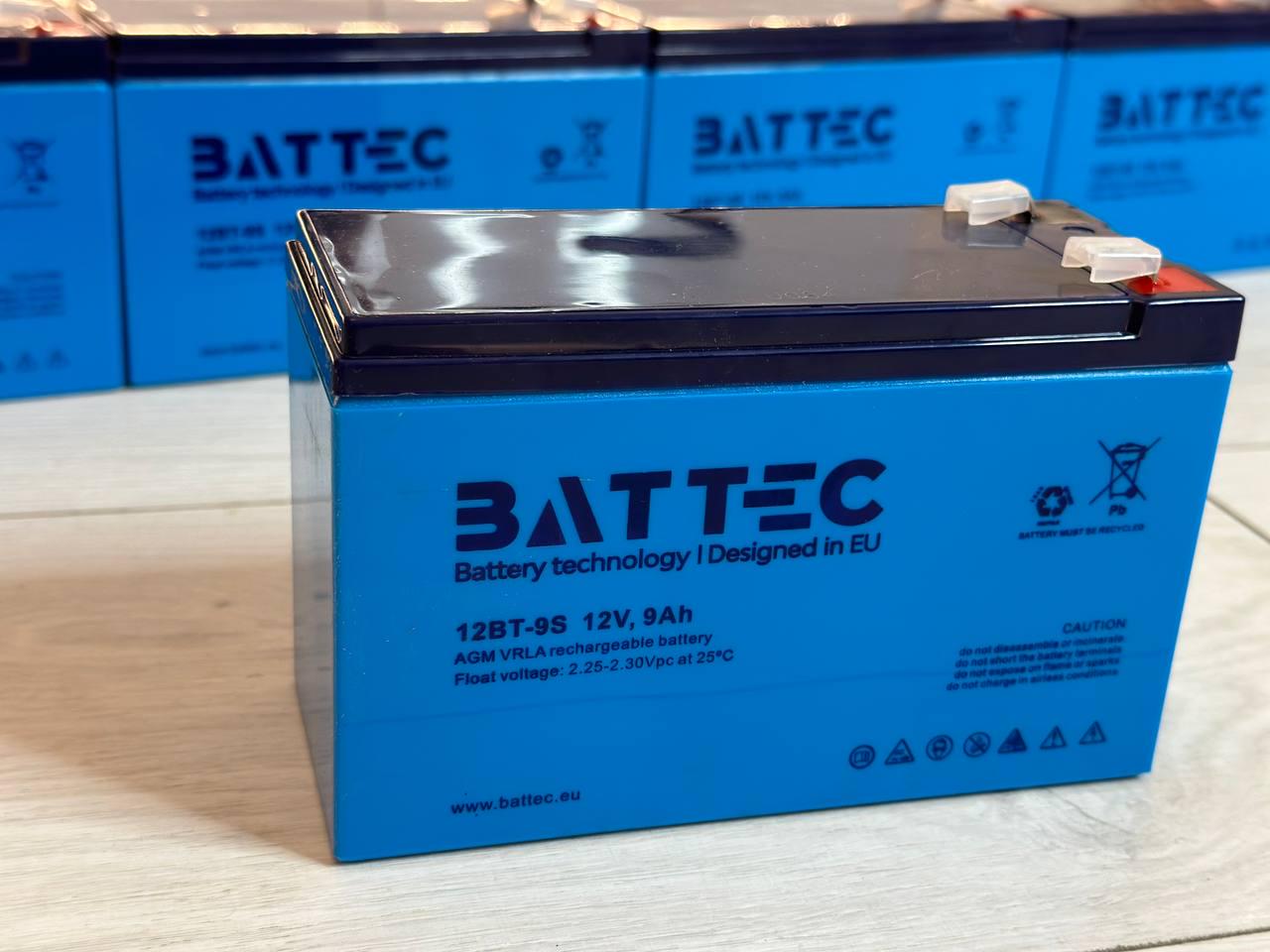 Акумуляторна батарея до ДБЖ AGM BatTec 12 В 9 Ач - фото 7