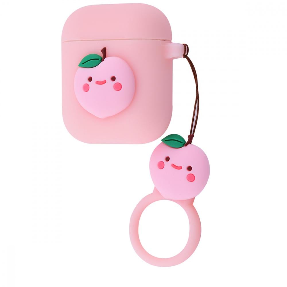 Чехол для AirPods Розовый с вишенкой