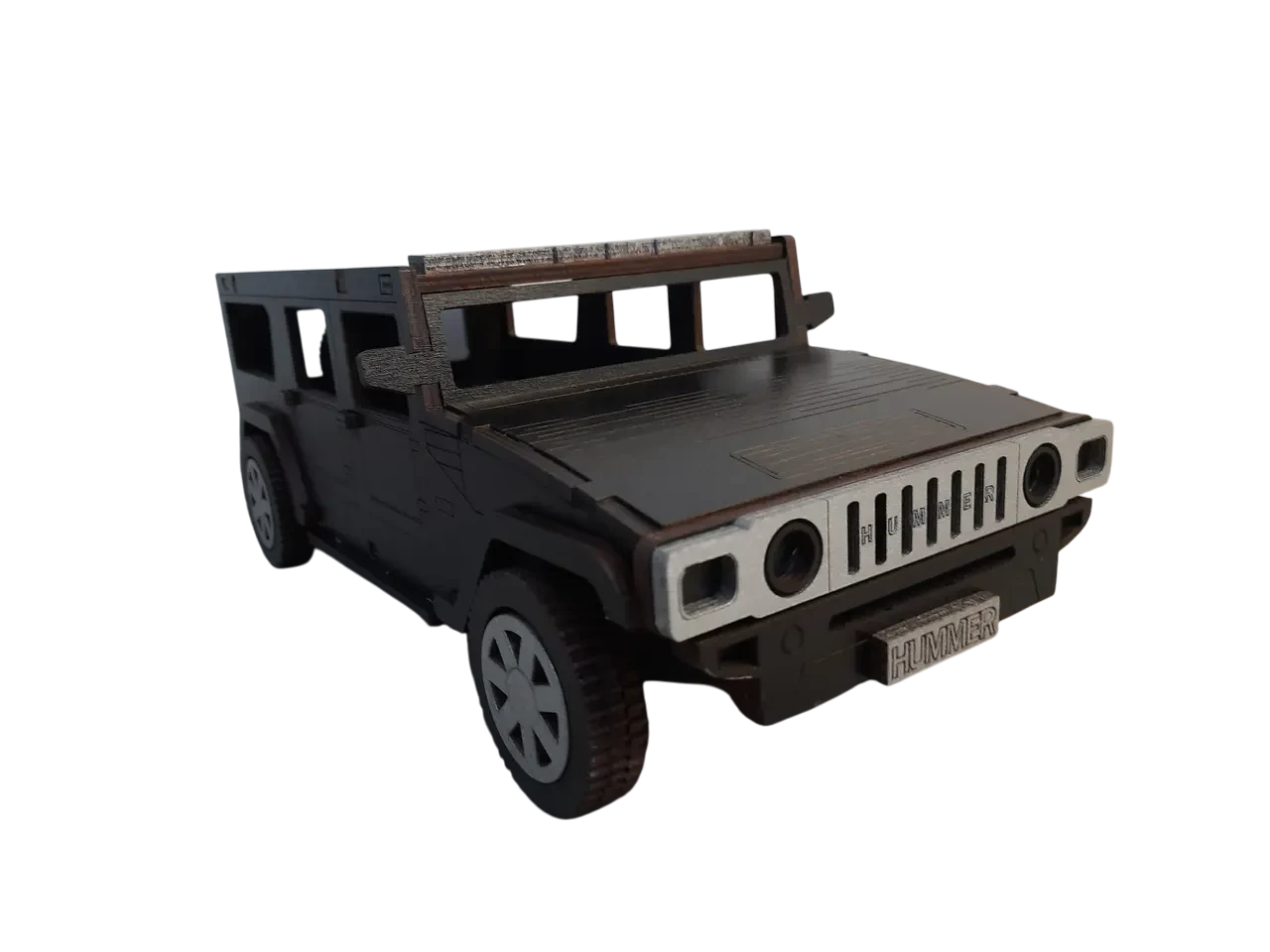 Подставка для бутылок Хатинка машина Хаммер со стопками деревянная (CNT00012072)