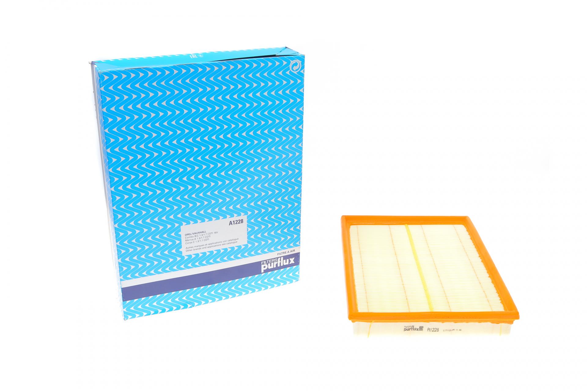 Фильтр воздушный PURFLUX для Opel Combo 01- с поролоном (A1228)