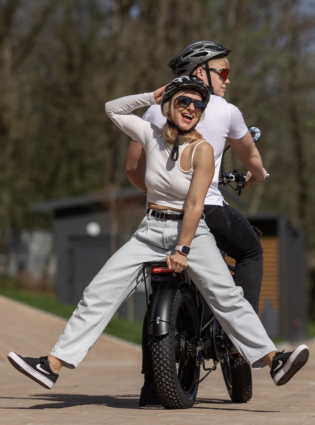 Електровелосипед складаний KETELES KF9 750W 26Ah з широкими колесами Чорний (73481) - фото 10