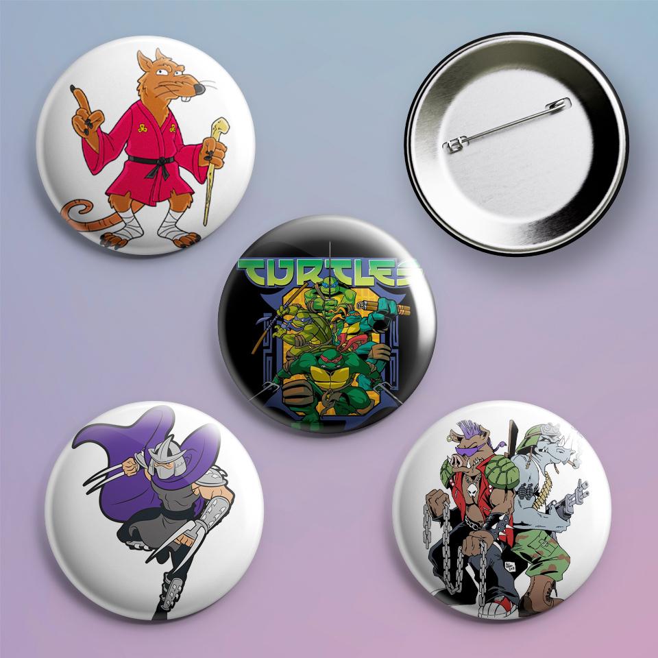 Значки на рюкзак Mutant Ninja Turtles 4 шт.