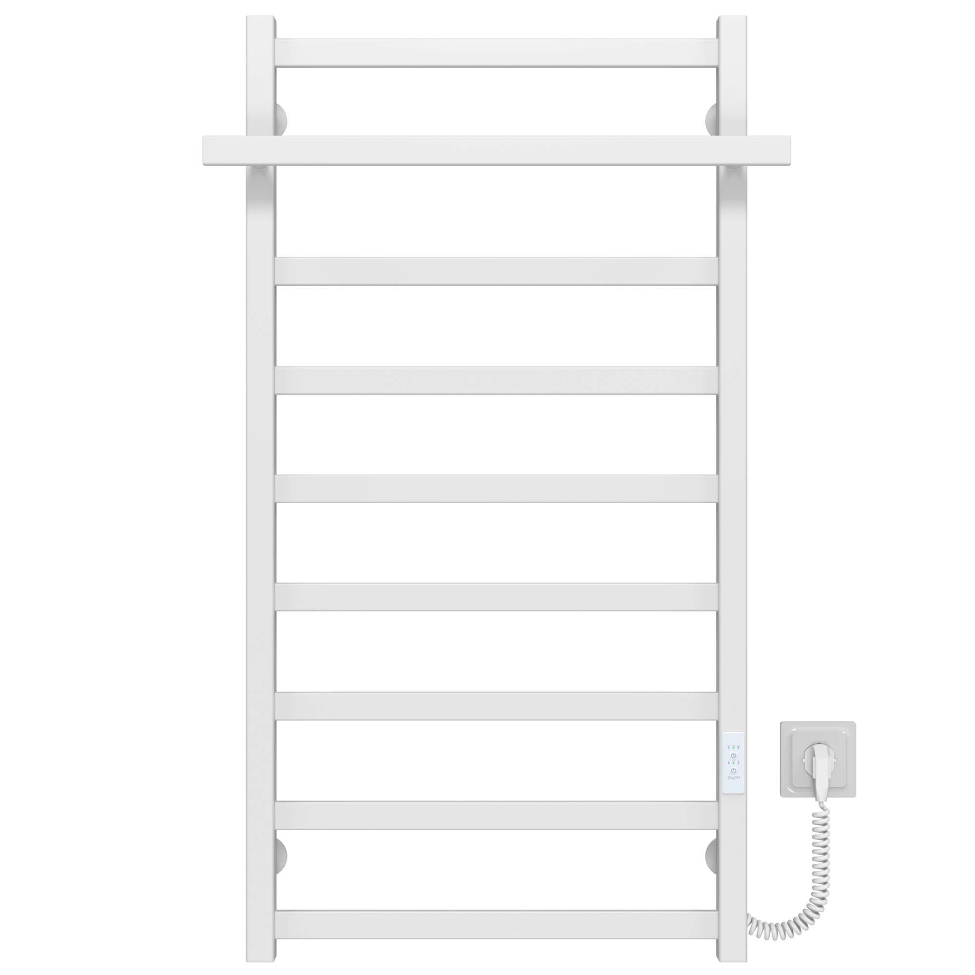 Полотенцесушитель электрический Deffi Nicolе П9 WD04 правое подключение крашеная сталь 500х1000 мм Белый (B.NI.100.50.9.E.W.R.4)