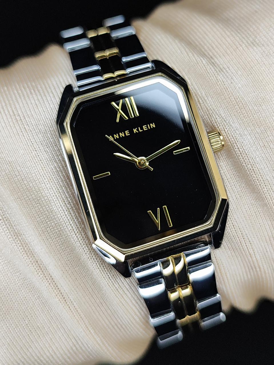Наручные часы женские Anne Klein AK/3775BKTT с черным циферблатом и стальным браслетом