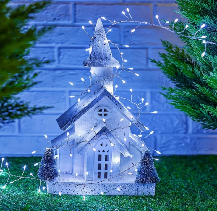 Гирлянда ветодиодная  для декора на батарейках с пультом 6 м 200 LED 8 режимов (1130) - фото 5