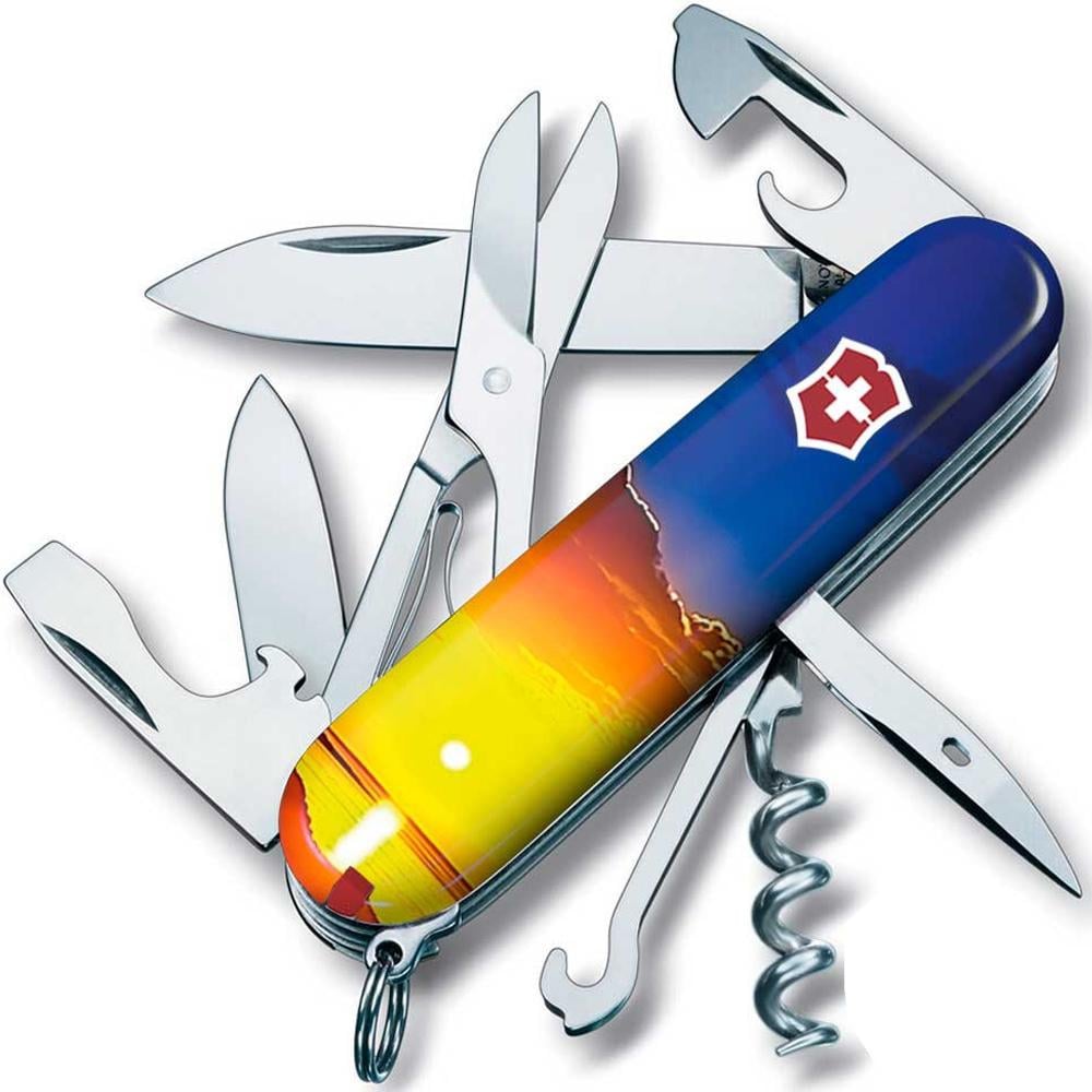 Туристический нож швейцарский Victorinox Climber Ukraine (1.3703.7_T3220pw)