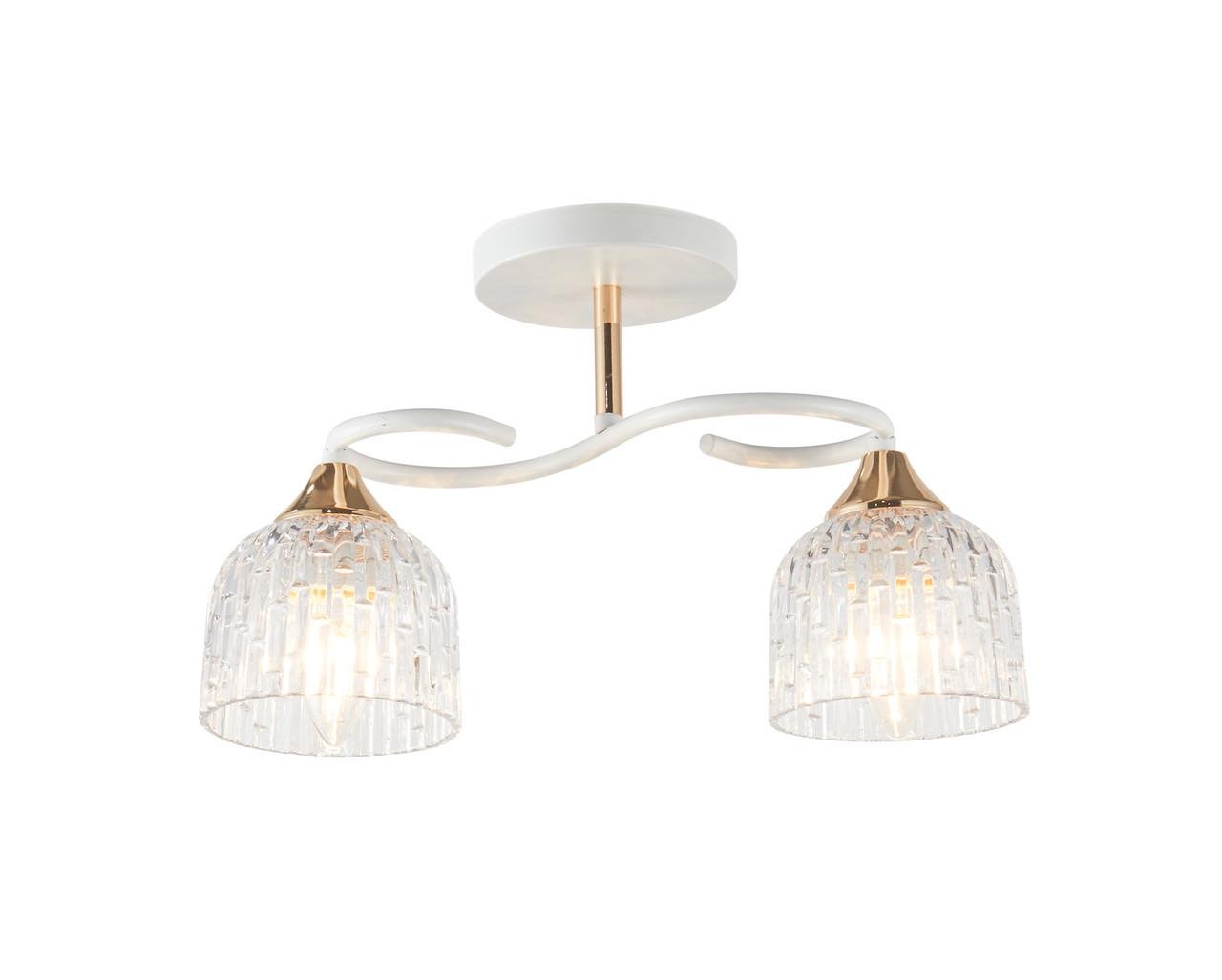 Люстра Valeso на 2 плафони Білий/Золотий (196361/2)