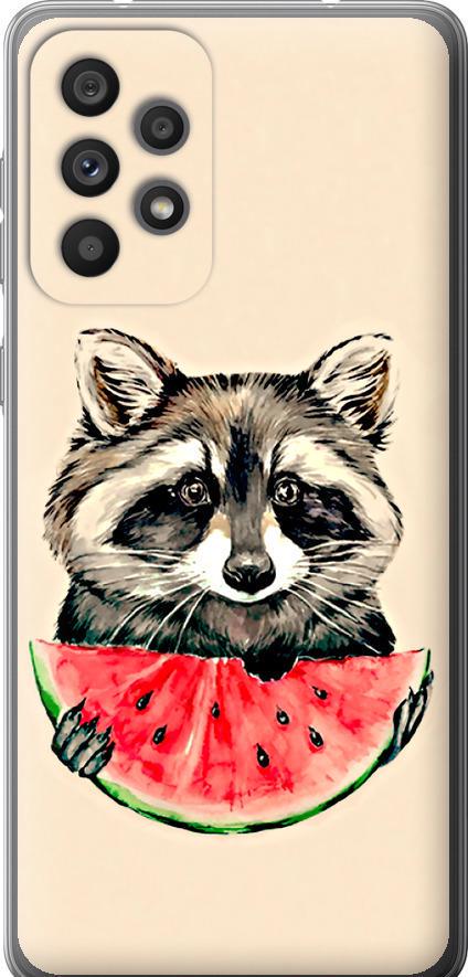 Чехол на Samsung Galaxy A73 A736B Енотик с арбузом (4605u-2586-42517) Чехол на Samsung Galaxy A73 A736B Енотик с арбузом (4605u-2586-42517)