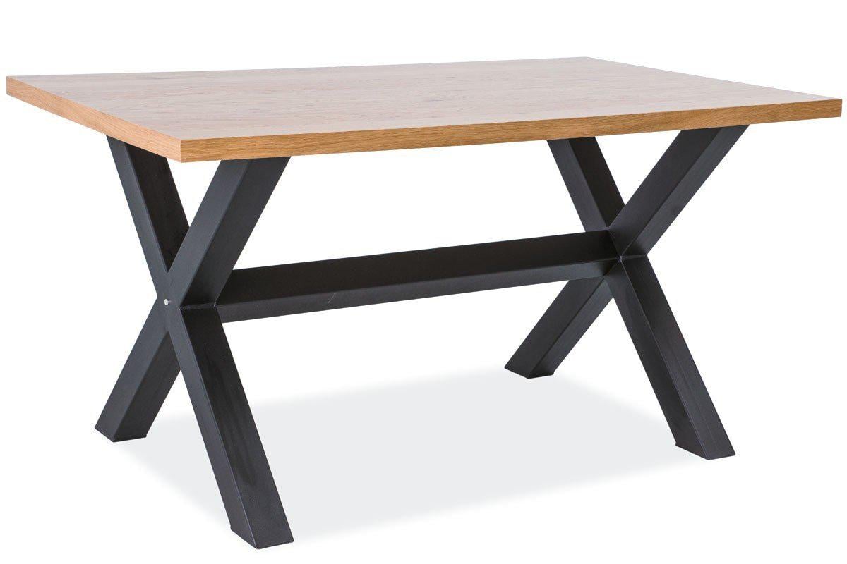Стол кухонный обеденный Signal Xaviero дерево/металл 150 х90 Дуб/Черный (308)