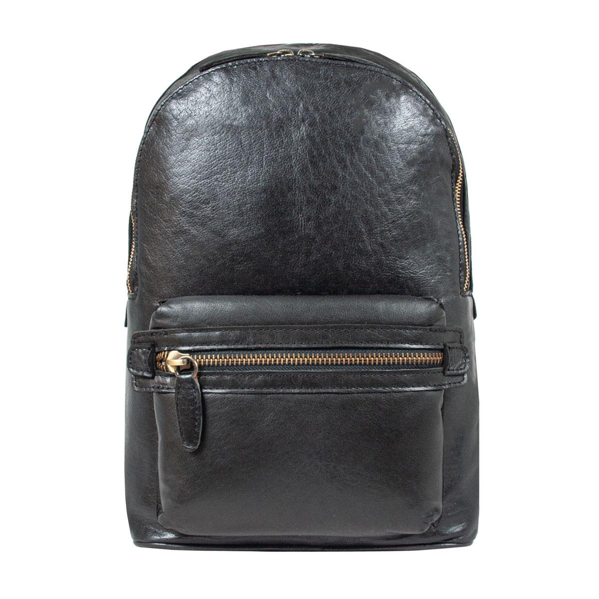 Городской рюкзак мужской Ashwood G38 кожаный Black (G38 BLACK)