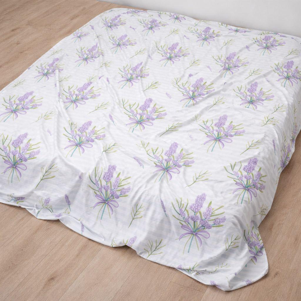 Простирадло PaniPava Lavender Breeze бязь 110х160 см (207946403) Простирадло PaniPava Lavender Breeze бязь 110х160 см (207946403)