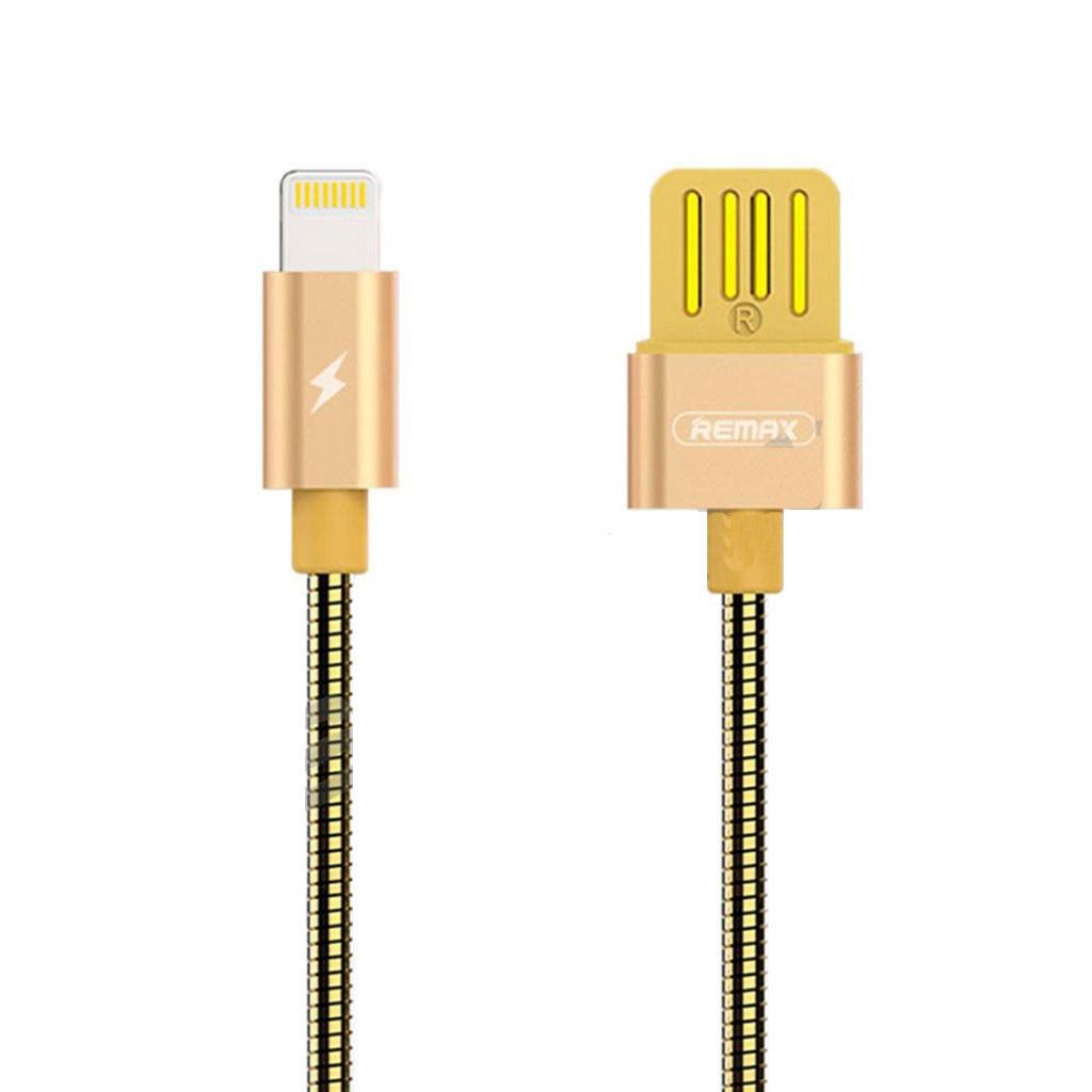 Кабель Remax RC-080i USB Lightning Serpent 1 м Золотой (6954851276180)