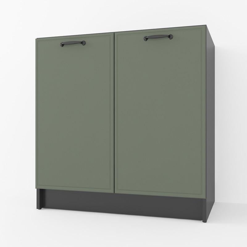 Тумба МДФ без столешницы низ 800 мм Черный/Камуфляж (K-66)