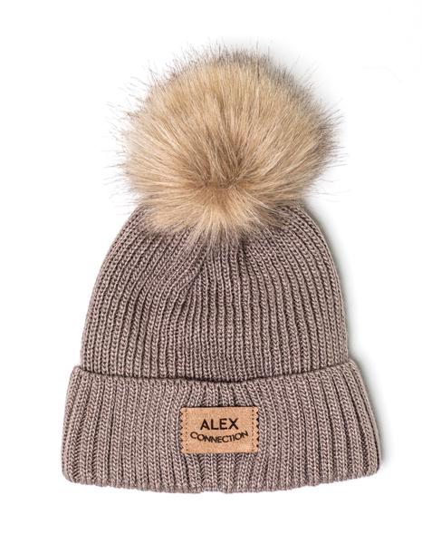 Шапка детская для мальчиков Бен D701 флис 44-48 см Кофейный