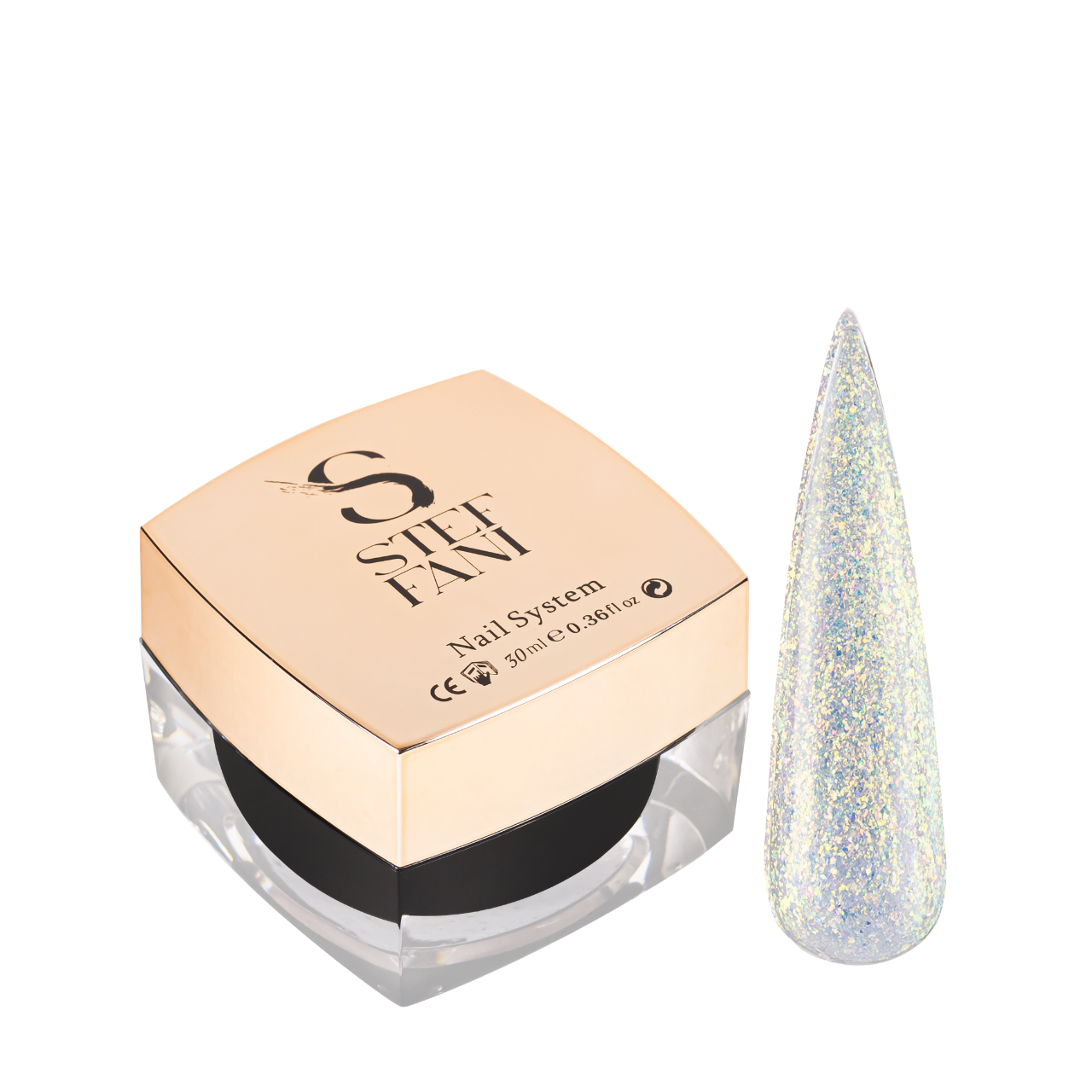Гель для наращивания ногтей модельирующий Steffani Builder Gel Starry Sky 30 мл 03 Серый шиммерный (23940644)