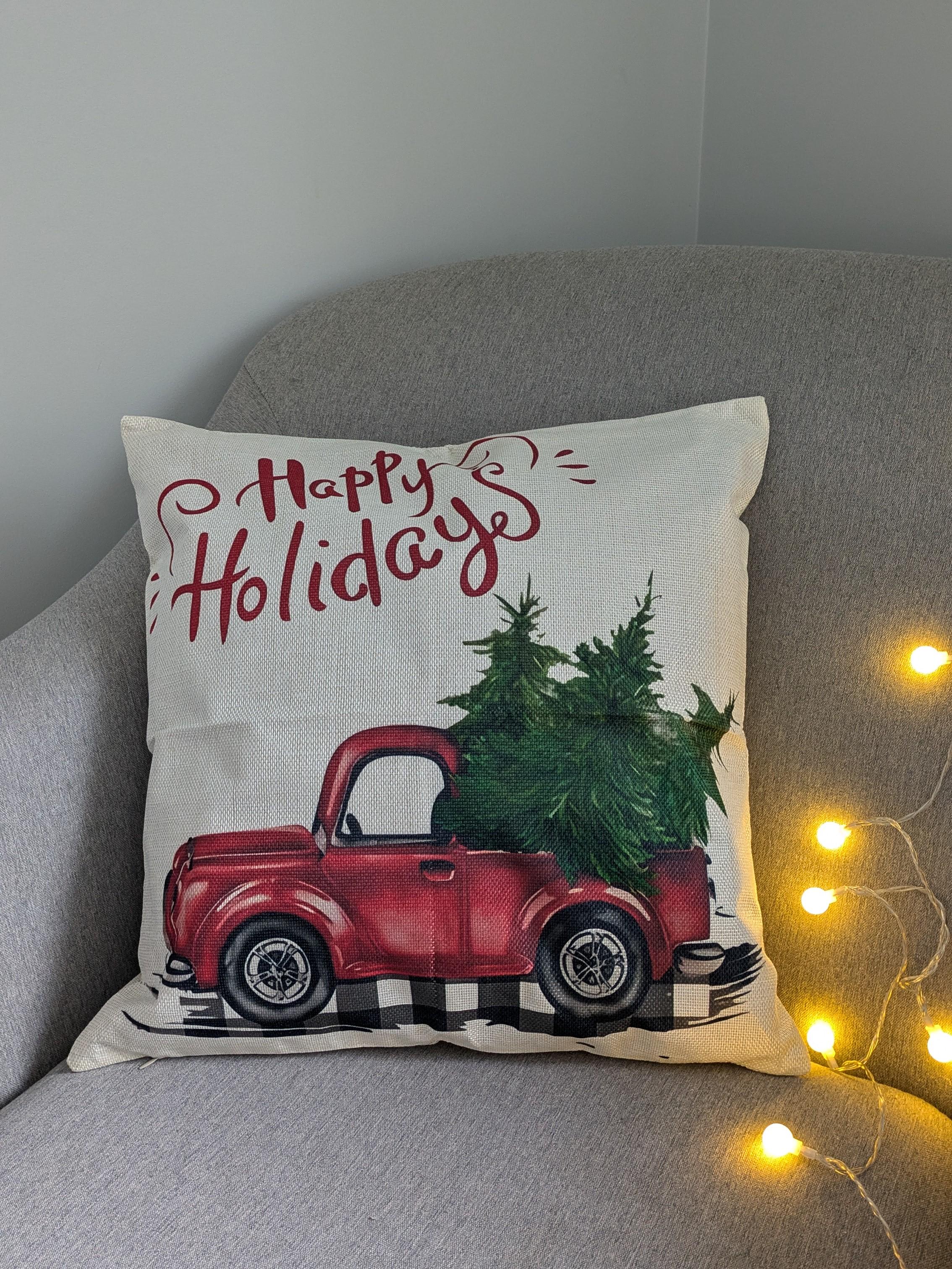 Набір наволочок новорічних Автомобілі 45х45 см (1931) - фото 7 Набір наволочок новорічних Автомобілі 45х45 см (1931) - фото 7