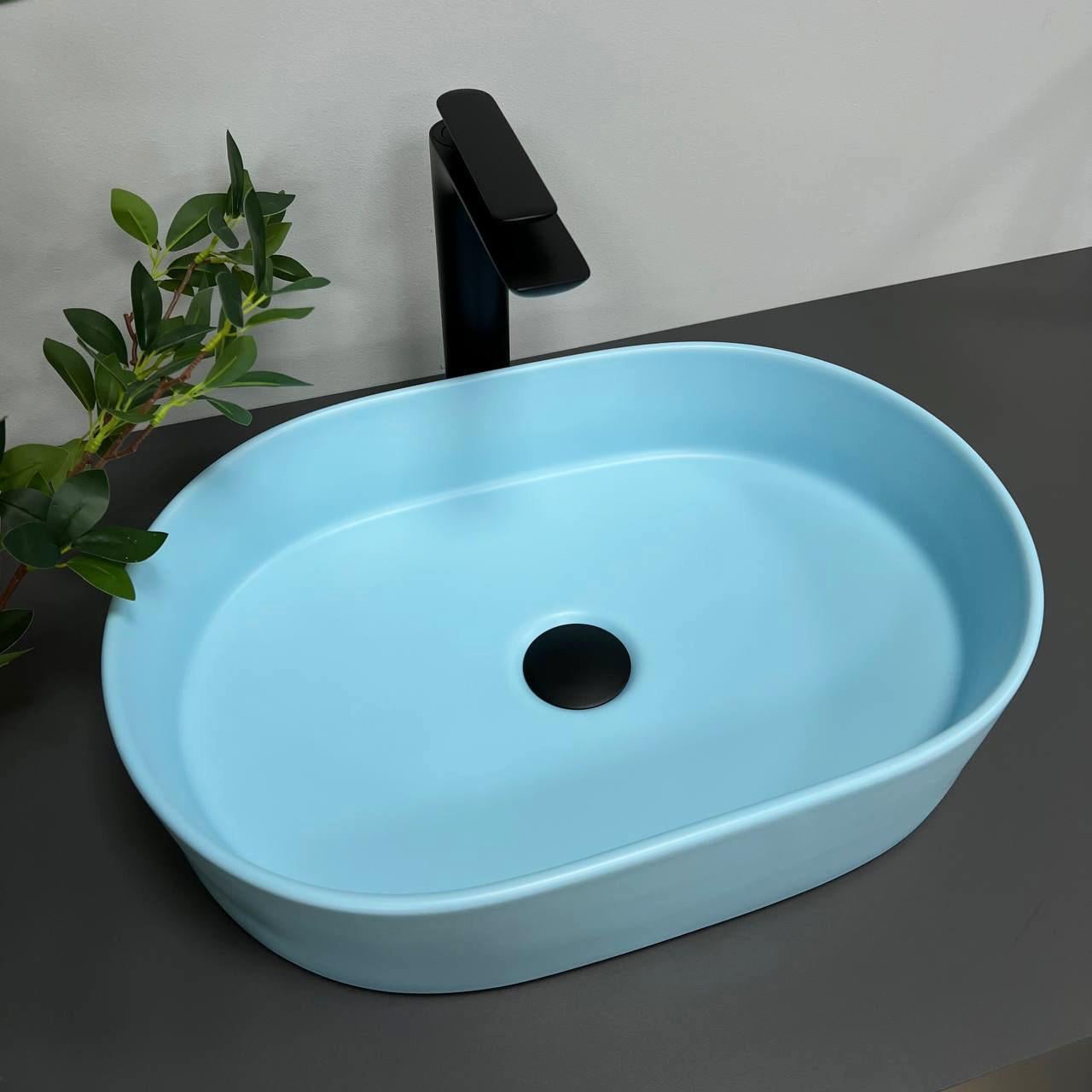 Умывальник накладной VBI VERONA 50 Blue Matt (2808389684)