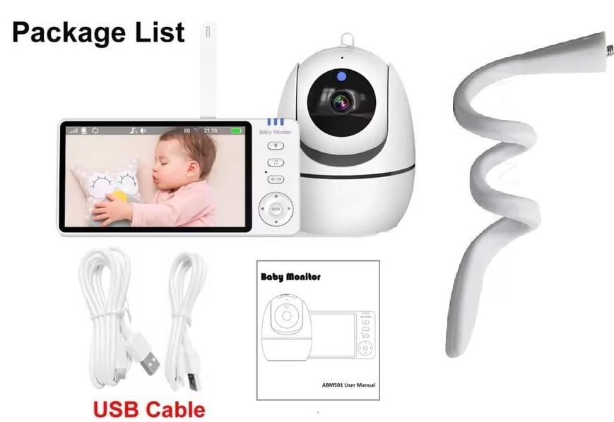 Відеоняня LCD монітором та гнучке кріплення/датчиком звуку з USB 5" (ABM501) - фото 3