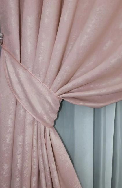 Комплект штор Sultan YL жаккард 1,5х2,7 м 2 шт. Бледно-розовый (1370ш) - фото 6 Комплект штор Sultan YL жаккард 1,5х2,7 м 2 шт. Бледно-розовый (1370ш) - фото 6